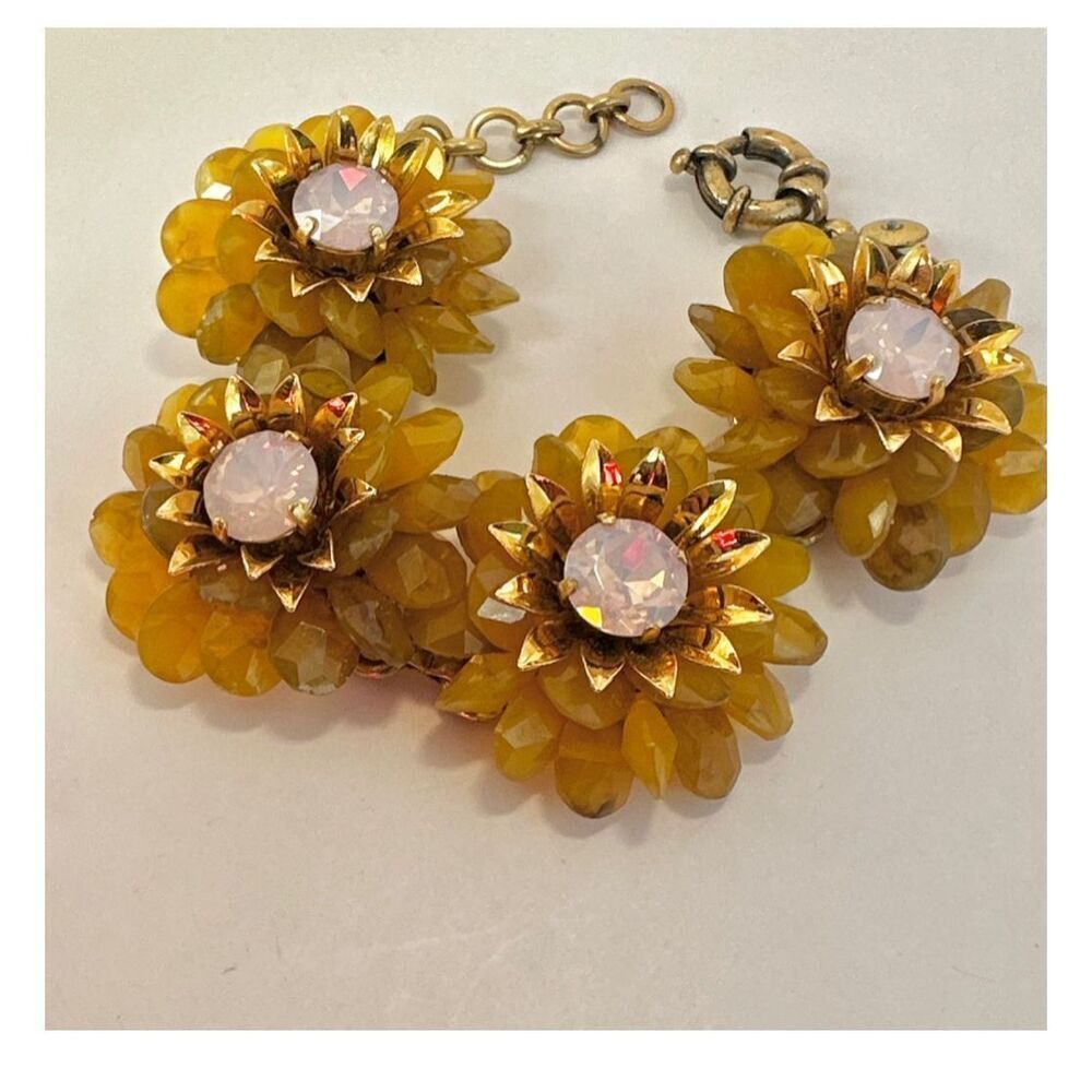 J.Crew Zinnia flower bracelet